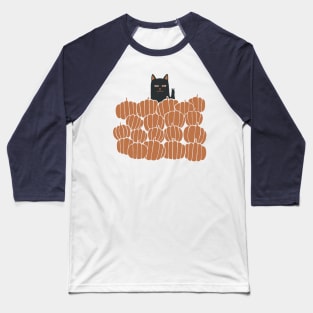 Cat love pumpkin Baseball T-Shirt